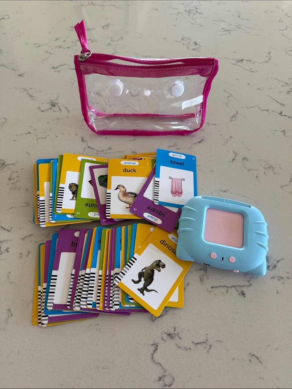 Toddler talking flash cards
